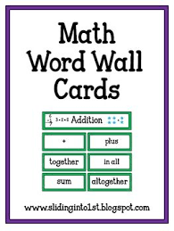 Math Word Wall Cards Freebie Math Words Math Word Walls Word Wall Cards