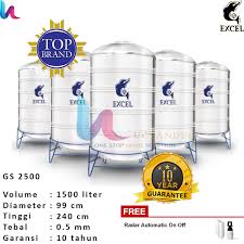 Untuk diskon dan harga terbaik, bisa telp ke. Harga Tangki Air Tandon Air Toren Air Excel Gs 2500 1500 Liter Lucyandri