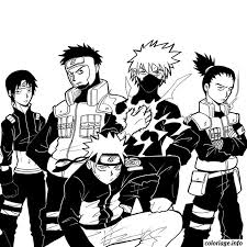 Naruto veux devenir le plus puissant ninja de son village. Coloriage Naruto Kakashi Dessin Naruto A Imprimer
