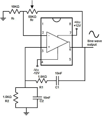Wien Bridge Oscillator Circuit Built With An Lm741 Circuit Electronic Circuit Projects Electronics Circuit