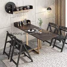 $15.00 coupon applied at checkout. China Apartment Furniture Black Wall Mounted Rack Folding Mini Flat Dining Table China Restaurant Desk Dining Table