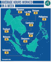 Mean data was reported at 45.100 hour in 2019. Long Work Hours Making Asean Less Productive The Asean Post