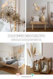 Schlafzimmer Einrichtungstipps Gemutliche Deko Ideen Im Boho Stil Mit Windlichtern Pampasgras Und Trockenblumen Fen In 2020 Bedroom Furnishings Decor Cozy Decor