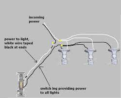The hot source wire is removed from the receptacle and spliced to the red wire running to the switch. Multiple Lights Wiring Diy Home Improvement Forum
