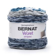 Bernat Reg Velvet Stripes Trade Yarn In Deep Lake 10 5 Oz Michaels Reg In 2020 Yarn Bernat Loops And Threads Yarn