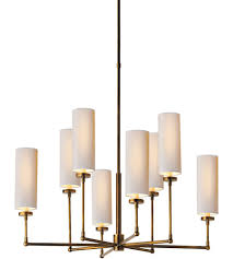 Visual Comfort Tob5016hab Np Thomas O Brien Ziyi 8 Light 34 Inch Hand Rubbed Antique Brass Chandelier Ceiling Light