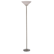 Normande Lighting 150 Watt Incandescent Concord Torchiere Lamp Brushed Steel Walmart Com Walmart Com