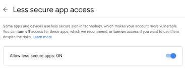 Gmail can allow anyone to sign in to the account. How Do I Enable Less Secure Apps On Gmail