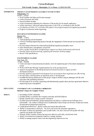 Engineering Leader Resume Samples Velvet Jobs