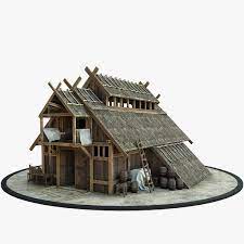 Haus des holzhandwerkers (haus 4). Wikingerhaus 3d Modell Turbosquid 1431125