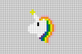Unicorn Pixel Art Pixel Art Templates Pixel Art Graph Paper Art