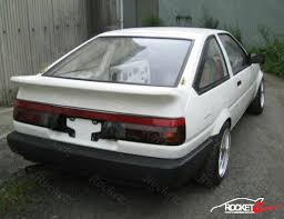 Hot wheels toyota corolla ae86 sprinter trueno white boulevard series. 84 87 Toyota Corolla Ae86 Trd Style Trunk Spoiler Trueno Hatch Jdm Usa Canada Ebay
