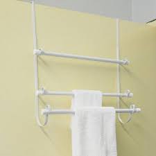 Great savings & free delivery / collection on many items. Epoxy Steel Over The Door Bathroom White Towel Hanger Organizer 3 Bar Rack Walmart Com Towel Rack White Towels Diy Bathroom Storage