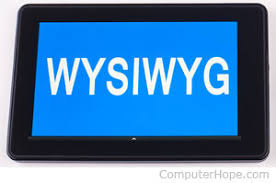 Image result for define:WYSIWYG