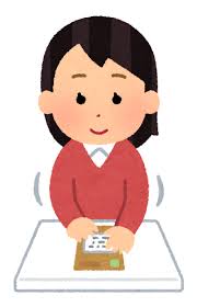封筒に宛名を貼る人のイラスト | かわいいフリー素材集 いらすとや