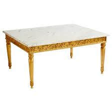 Signature design by ashley wystfield coffee table, white/brown. French Louis Xvi Style Marble And Gilt Rectangular Coffee Table Hand Carved For Sale At 1stdibs