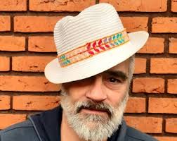 White Paper Straw Hat Unisex Summer Hat Beach Hat Boho Hat Sun Hat With  Colorful Ñandutí Lace Band Handmade Nanduti