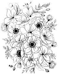 Maybe you would like to learn more about one of these? Black And White Floral Art Print 8 X 10 Floral Prints Art Black And White Drawing Flower Illustration