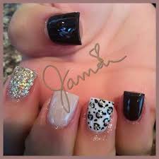 Black And White Cheetah Print Nails White Silver Black Glitter Nails Cheetah Print Leopard Print Animal Print Nails Cute Love These One Of My Cheetah Print Nails Nails Leopard Print Nails