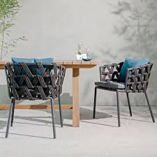 Vincent Sheppard Leo Dining Chair Lava Aluminium Acrylic Rope With Seat Back Cushion Target Outdoor Furniture Furniture Design Chair Discount Outdoor Furniture