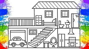 It will be a good idea to compile a set of house coloring pictures and let your kids explore their creativity. Learn Colours How To Color A House For Kids House Toys For Children House Coloring Pages For Kids Youtube