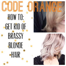 Can i dye it a brown shade or a least a dark blonde?? Code Orange How To Get Rid Of Your Brassy Blonde Hair The Tousled Life