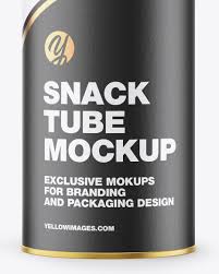 Paper Tube W Cap Mockup In Tube Mockups On Yellow Images Object Mockups