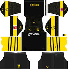 The plain body is offset by black sleeves and shoulders with a yellow stripe around the middle, delivering a modern style to the signal iduna park pitch. Borussia Dortmund 2019 2020 Kits Dream League Soccer