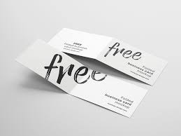 But this time it's in another desired format: Free Folded Business Card Mockup Mockups Design Free Premium Mockups