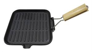Lodge square cast iron grill pan with dual handles. Cast Iron Griddle Pan With Folding Handle Savvysurf Co Uk