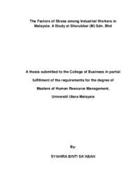 Is a sendirian berhad company different from a berhad company? The Factors Of Stress Among Industrial Workers In Malaysia A Study At Shorubber M Sdn Bhd Uum Electronic Theses And Dissertation Etheses