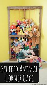 Stuffed Animal Corner Cage Stuffed Animal Holder Diy Stuffed Animal Holder Stuffed Animal Storage Diy Toy Storage Stuffed Animal Storage Diy Toy Rooms