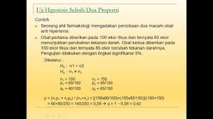 Maybe you would like to learn more about one of these? Contoh Soal Uji Hipotesis Beda Proporsi Youtube