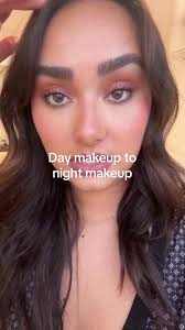 Day makeup to night makeup! #makeup #beforeandafter #daymakeup #fyp #m...