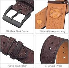 EACHE Uhrenarmband 18mm, Uhrenarmband Leder mit Schnellverschluss, Italien  Pueblo Spezielles Mattiertes Leder Uhrband, Top Grain Uhrenarmbänder für  Herren/Damen: Amazon.de: Fashion