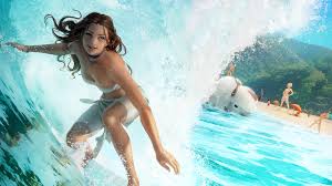 Katara avatar transparent background : Girl Wave Surfing Katara Avatar The Last Airbender 4k Wallpaper 6 2519