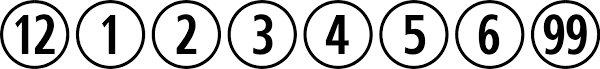 Number Circles Fonts Fontspace