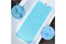 Check spelling or type a new query. Hmil U Bathtub Mat 30 Extra Long Shower Mat Non Slip Bath Mat Anti Slip Bath Mat With 200 Suction Cups 40 5 X 101cm 16 X 40 In Transparent Blue Kogan Com