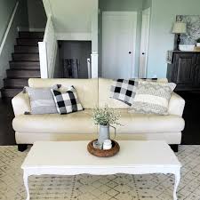 Black And White Buffalo Plaid Pillows Black And White Buffalo Plaid Pillows In A Farmhouse Style Living Room See More Black Decor Accents Plaid Living Room Farmhouse Style Living Room Black Decor