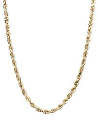 Gold is best when it is purest. Macy S 14k Gold Necklace 18 Rope Chain 1 3 4mm Reviews Necklaces Jewelry Watches Macy S