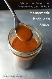 30 Minute Vegetarian Skillet Enchiladas Gluten Free The Kitchen Girl Enchilada Sauce Homemade Enchilada Sauce Homemade Enchiladas