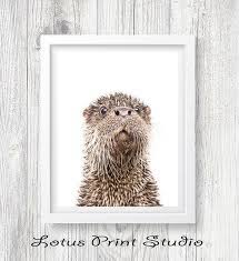Otter Print Nursery Animal Wall Art Black And White Baby Otter Nursery Kids Room Decor Printable Poster Digital Download 134 Animal Wall Art Nursery Animal Nursery Baby Otters