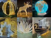 Christmas Light Commercial Outdoor Animated RGB LED Street 3D 2D PVC Tinsel  Garland Led Bear Motif Light