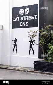 Sign Showing End of Cat street, Tokyo, Japan Stock Photo - Alamy