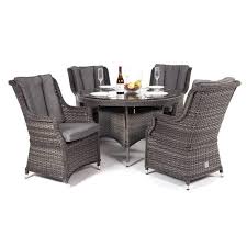 Once seen as going out of fashion the nest contemporary twist on an classic design. Amalfi High Back 4 Seat Grey Rattan Outdoor Dining Set Mid Ulster Garden Centre Hortus Vitae Ltd