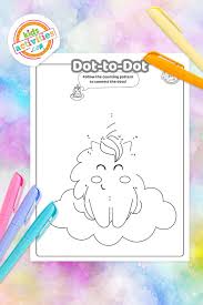 Dot marker activity book for paint dauber kids unicorn toddler activity book for kids unicorn design. Most Magical Unicorn Dot To Dot Coloring Page Free Printable