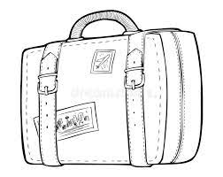 Supercoloring.com is a super fun for all ages: Coloring Page Line Art Travel Bag Luggage Stock Vector Illustration Of Tropic Stamps 132793322
