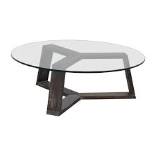 Smart glass top coffee table cb2 in accent tables furniture kaboo acrylic tall reviews mill for san francisco ca offerup very goods all side 2 tone grey and white marble round. 83 Off Cb2 Cb2 Round Glass And Wood Coffee Table Tables