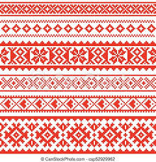 They regularly post a small selection of free sample patterns before they go to print and have them available for download with instructions and thread colors. Sami Vector Seamless Pattern Lapland Folk Art Traditional Knitting And Embroidery Design Sami People Clothing Patterns Canstock