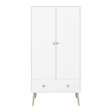 Ein kleiderschrank mit einem korpus aus heller eiche nachbildung mit weißen türen und leisten in eiche erzielt eine großzügige und harmonische raumwirkung. Kleiderschrank Gaia 100 80 Cm Breit Weiss Angebot Jetzt 26 Gunstiger Kinderzimmer